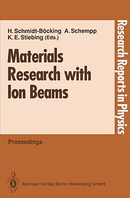 Couverture cartonnée Materials Research with Ion Beams de 
