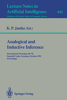 Kartonierter Einband Analogical and Inductive Inference von 