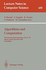 Couverture cartonnée Algorithms and Computation de 