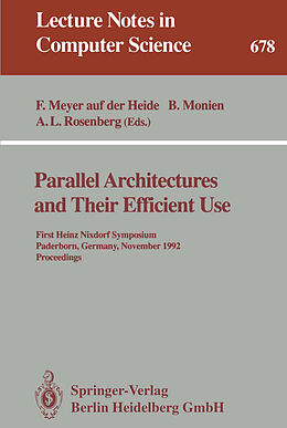 Kartonierter Einband Parallel Architectures and Their Efficient Use von 