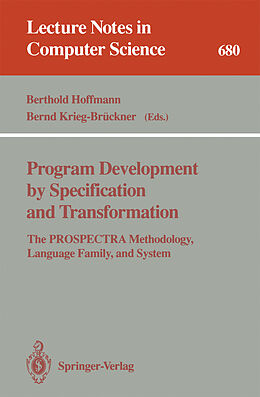 Kartonierter Einband Program Development by Specification and Transformation von 