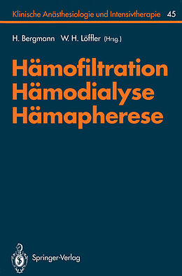 Kartonierter Einband Hämofiltration, Hämodialyse, Hämapherese von 