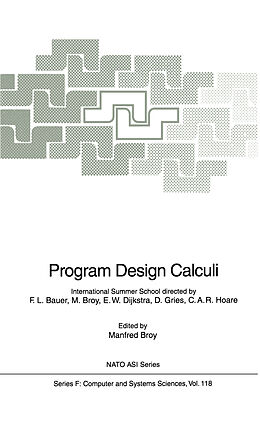 Livre Relié Program Design Calculi de 