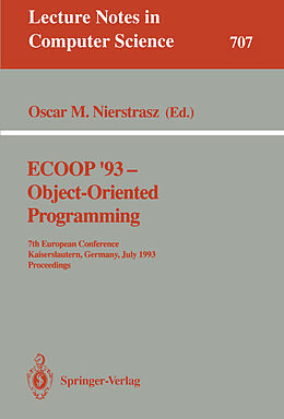 Kartonierter Einband ECOOP '93 - Object-Oriented Programming von 