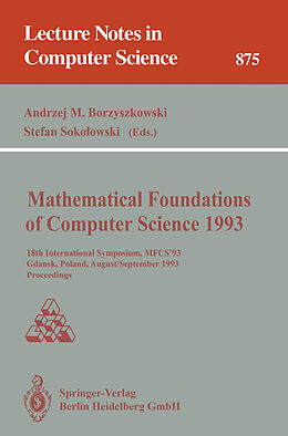 Kartonierter Einband Mathematical Foundations of Computer Science 1993 von 