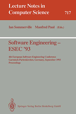 Kartonierter Einband Software Engineering - ESEC '93 von 