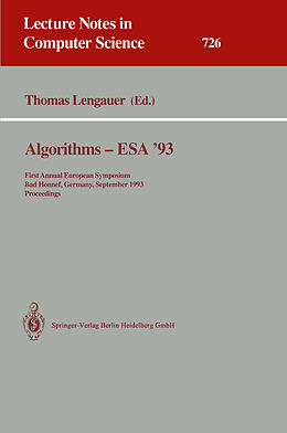 Kartonierter Einband Algorithms - ESA '93 von 