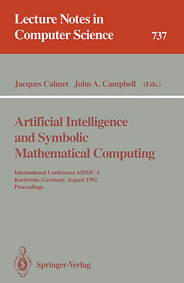 Kartonierter Einband Artificial Intelligence and Symbolic Mathematical Computing von 