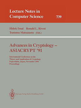 Kartonierter Einband Advances in Cryptology - ASIACRYPT '91 von 