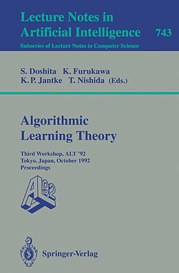 Kartonierter Einband Algorithmic Learning Theory - ALT '92 von 