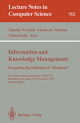 Kartonierter Einband Information and Knowledge Management: Expanding the Definition of  Database  von 