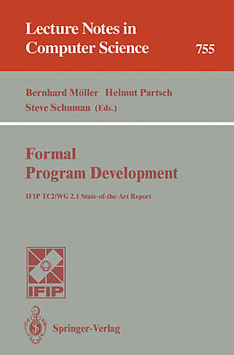 Kartonierter Einband Formal Program Development von 