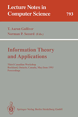 Kartonierter Einband Information Theory and Applications von 