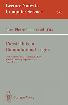 Kartonierter Einband Constraints in Computational Logics von 