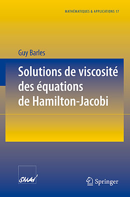Couverture cartonnée Solutions de viscosité des équations de Hamilton-Jacobi de Guy Barles