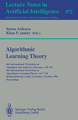 Kartonierter Einband Algorithmic Learning Theory von 
