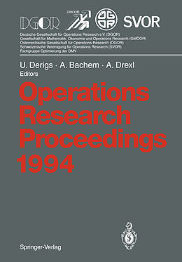 Kartonierter Einband Operations Research Proceedings 1994 von 