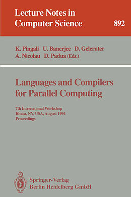 Kartonierter Einband Languages and Compilers for Parallel Computing von 