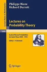 Kartonierter Einband Lectures on Probability Theory von Philippe Biane, Richard Durrett