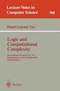 Kartonierter Einband Logic and Computational Complexity von 