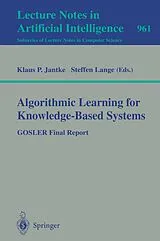 Kartonierter Einband Algorithmic Learning for Knowledge-Based Systems von