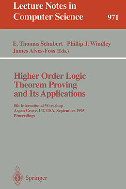 Kartonierter Einband Higher Order Logic Theorem Proving and Its Applications von 