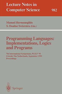 Kartonierter Einband Programming Languages: Implementations, Logics and Programs von 