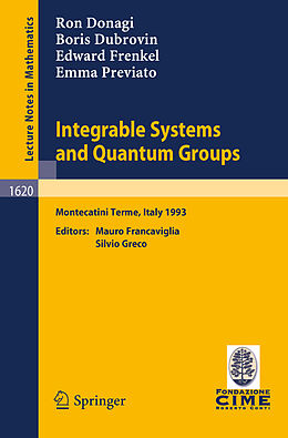 Couverture cartonnée Integrable Systems and Quantum Groups de Ron Donagi, Boris Dubrovin, Edward Frenkel