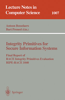 Kartonierter Einband Integrity Primitives for Secure Information Systems von 