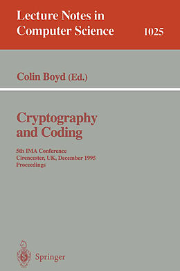 Kartonierter Einband Cryptography and Coding von 