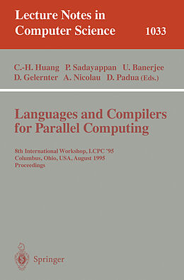 Kartonierter Einband Languages and Compilers for Parallel Computing von 