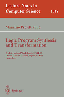 Kartonierter Einband Logic Program Synthesis and Transformation von 