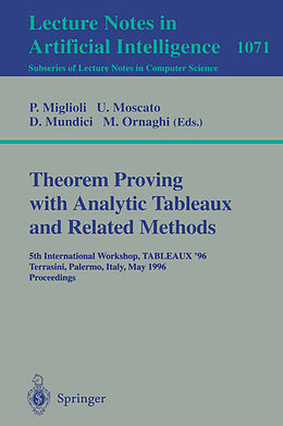 Kartonierter Einband Theorem Proving with Analytic Tableaux and Related Methods von 