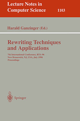 Kartonierter Einband Rewriting Techniques and Applications von 