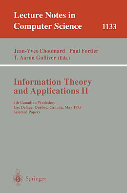 Kartonierter Einband Information Theory and Applications II von 