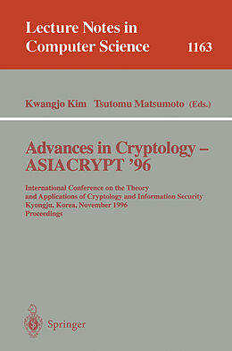 Kartonierter Einband Advances in Cryptology - ASIACRYPT '96 von 
