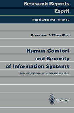 Couverture cartonnée Human Comfort and Security of Information Systems de 