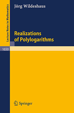 Couverture cartonnée Realizations of Polylogarithms de Jörg Wildeshaus