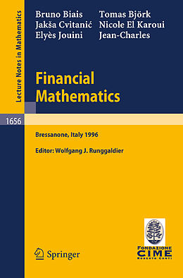 Couverture cartonnée Financial Mathematics de Bruno Biais, Jak a Cvitanic, Thomas Björk