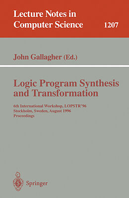 Kartonierter Einband Logic Program Synthesis and Transformation von 