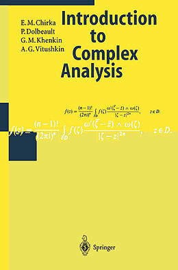 Kartonierter Einband Introduction to Complex Analysis von E. M. Chirka, P. Dolbeault, A. G. Vitushkin