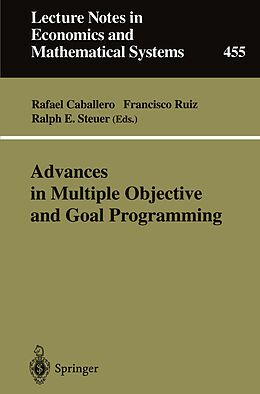 Couverture cartonnée Advances in Multiple Objective and Goal Programming de 