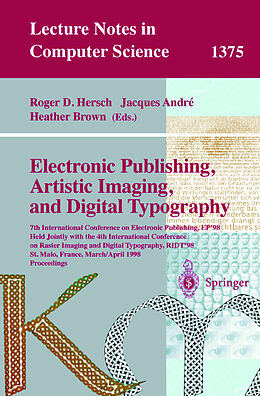 Kartonierter Einband Electronic Publishing, Artistic Imaging, and Digital Typography von 