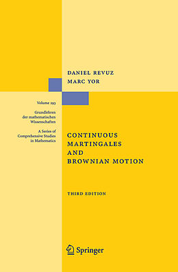 Fester Einband Continuous Martingales and Brownian Motion von Marc Yor, Daniel Revuz