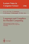 Couverture cartonnée Languages and Compilers for Parallel Computing de 