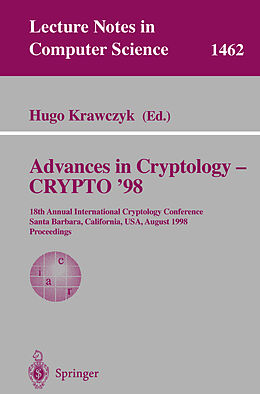 Kartonierter Einband Advances in Cryptology - CRYPTO '98 von 