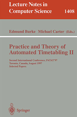 Kartonierter Einband Practice and Theory of Automated Timetabling II von 