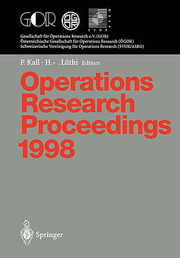 Kartonierter Einband Operations Research Proceedings 1998 von 