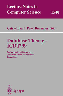 Kartonierter Einband Database Theory - ICDT'99 von 
