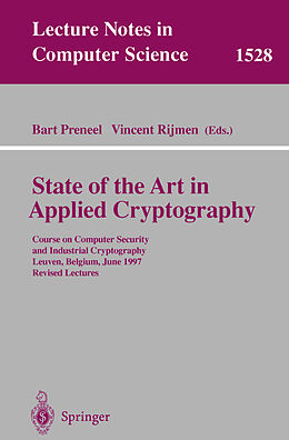 Kartonierter Einband State of the Art in Applied Cryptography von 